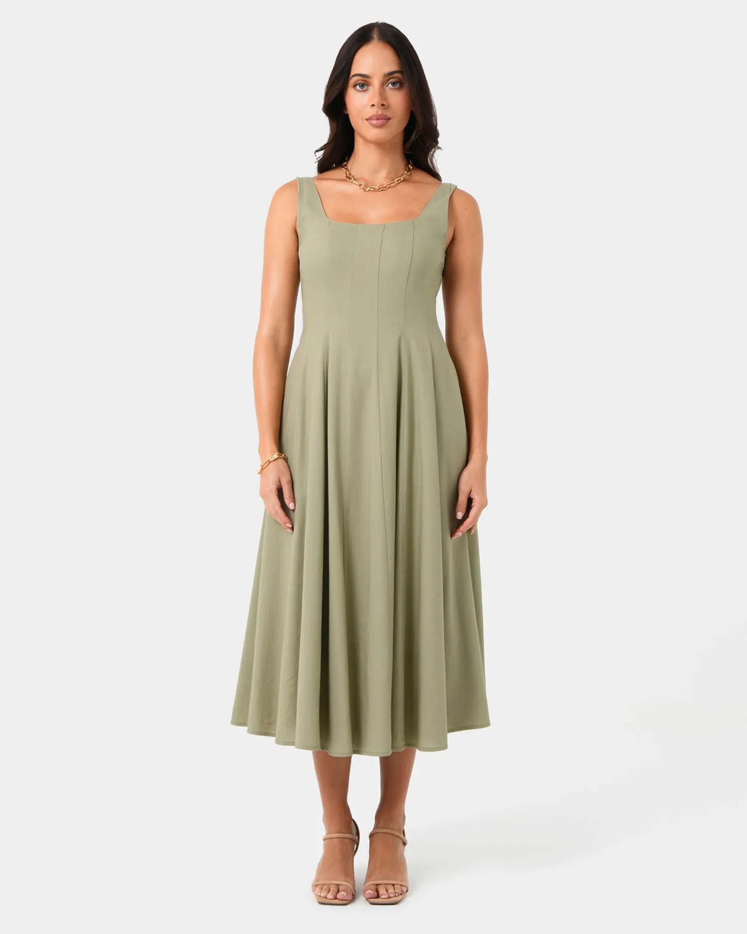 Saira 2 Linen A-line Dress