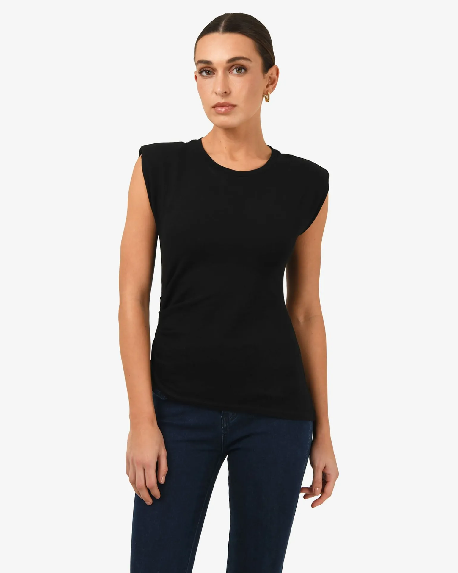 Sarah Padded Ruched Jersey Top