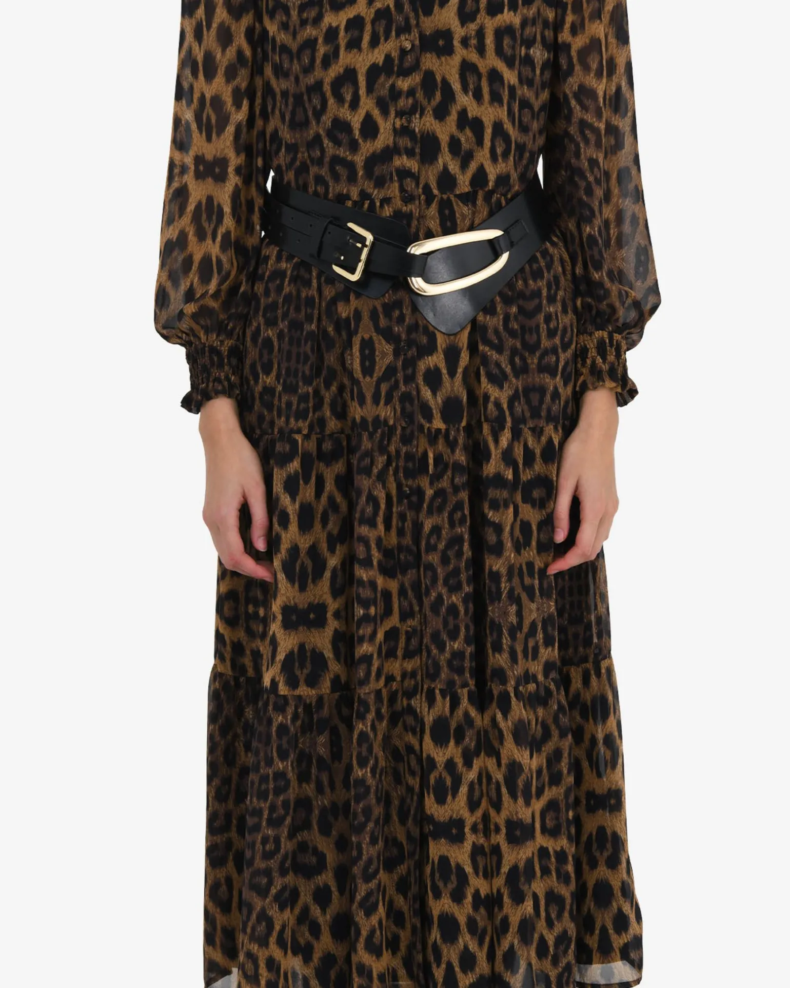 Shakira V-neck Button Dress