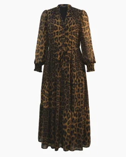 Shakira V-neck Button Dress