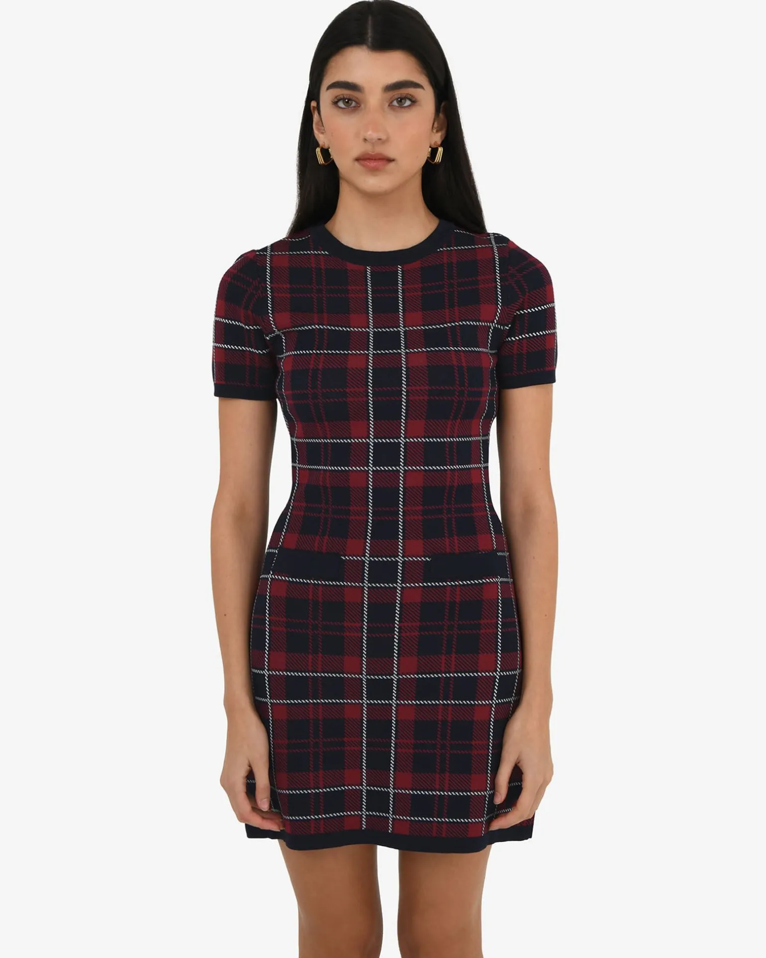 Siane Check Knit Dress