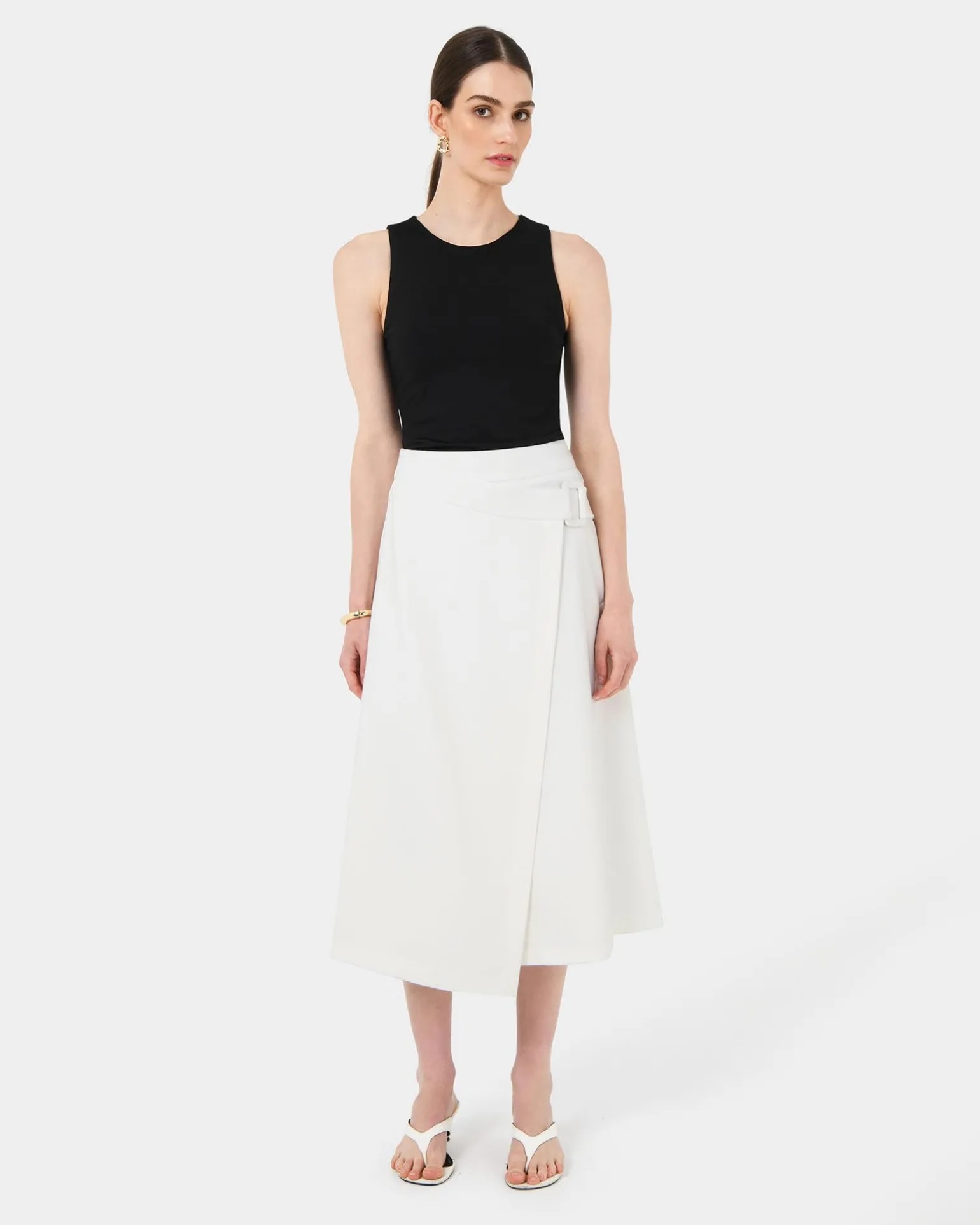 Sofia Wrap Midi Skirt