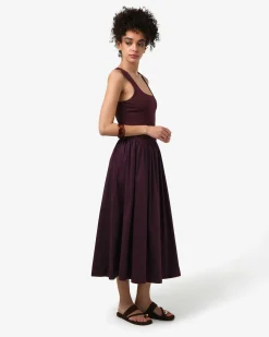 Soho Cotton & Knit Midi Dress