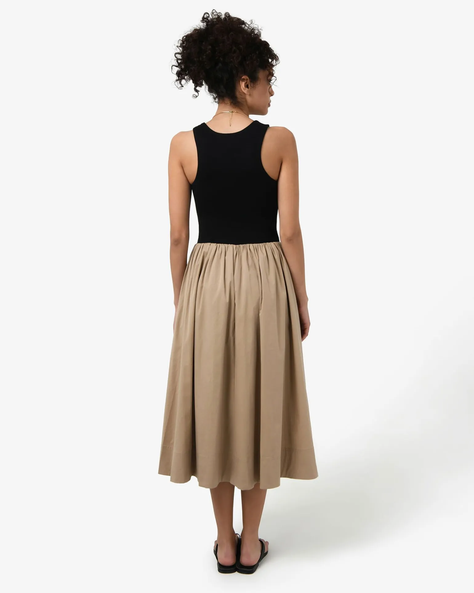 Soho Cotton & Knit Midi Dress