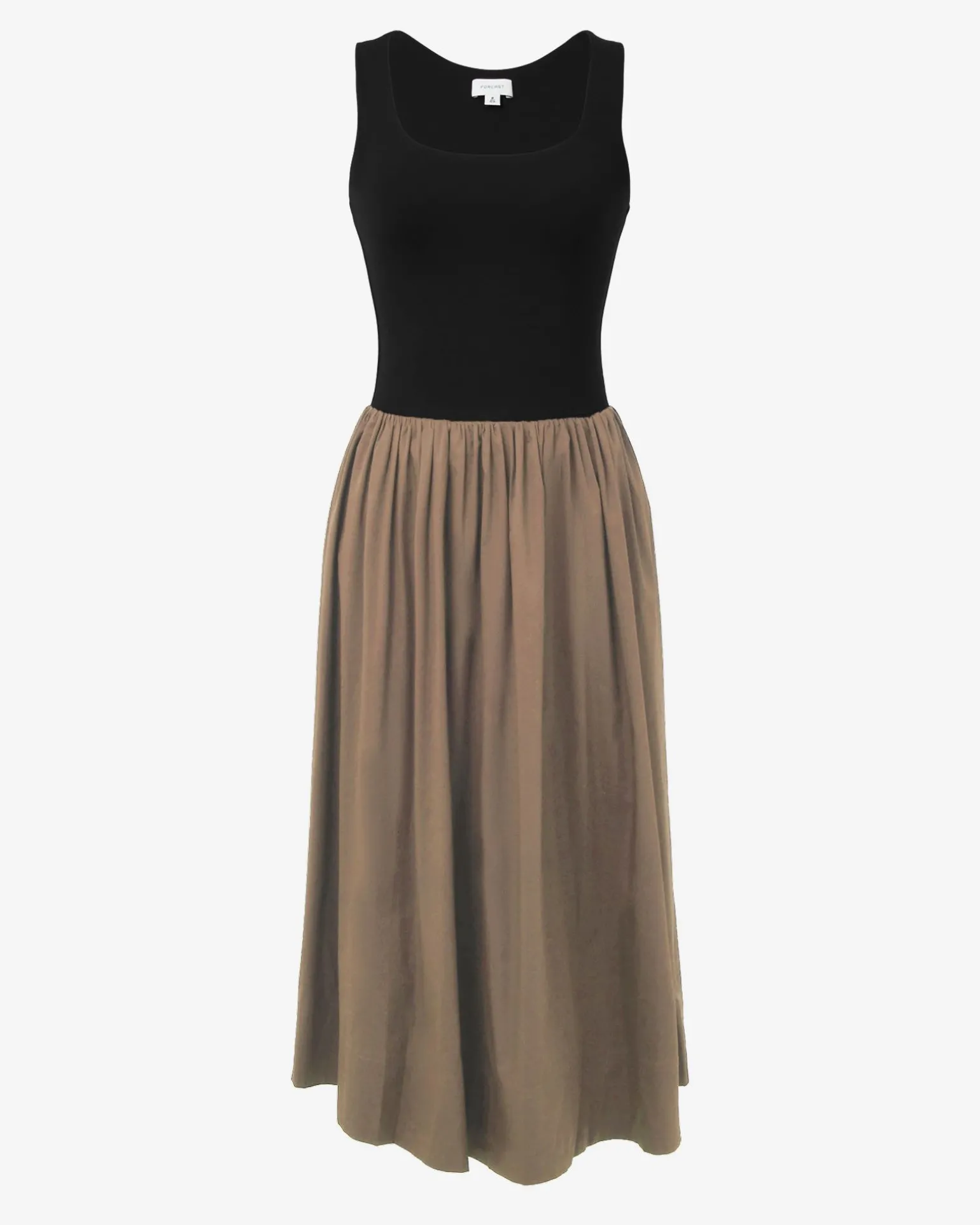 Soho Cotton & Knit Midi Dress