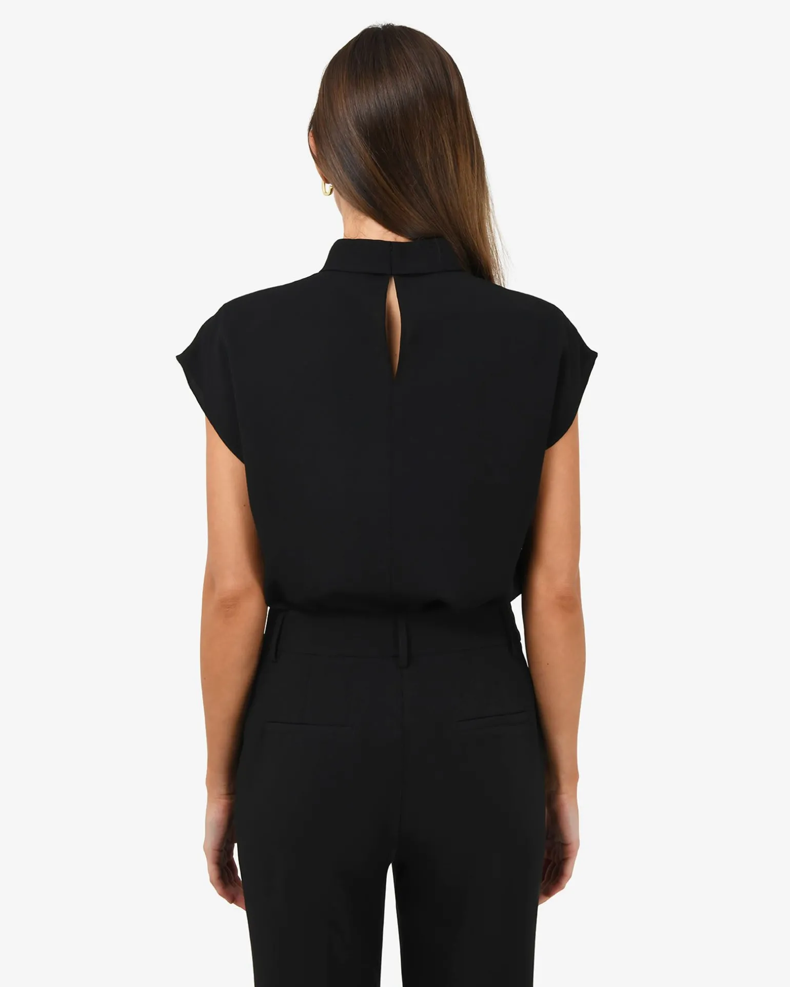 Tiara High Neck Shell Top