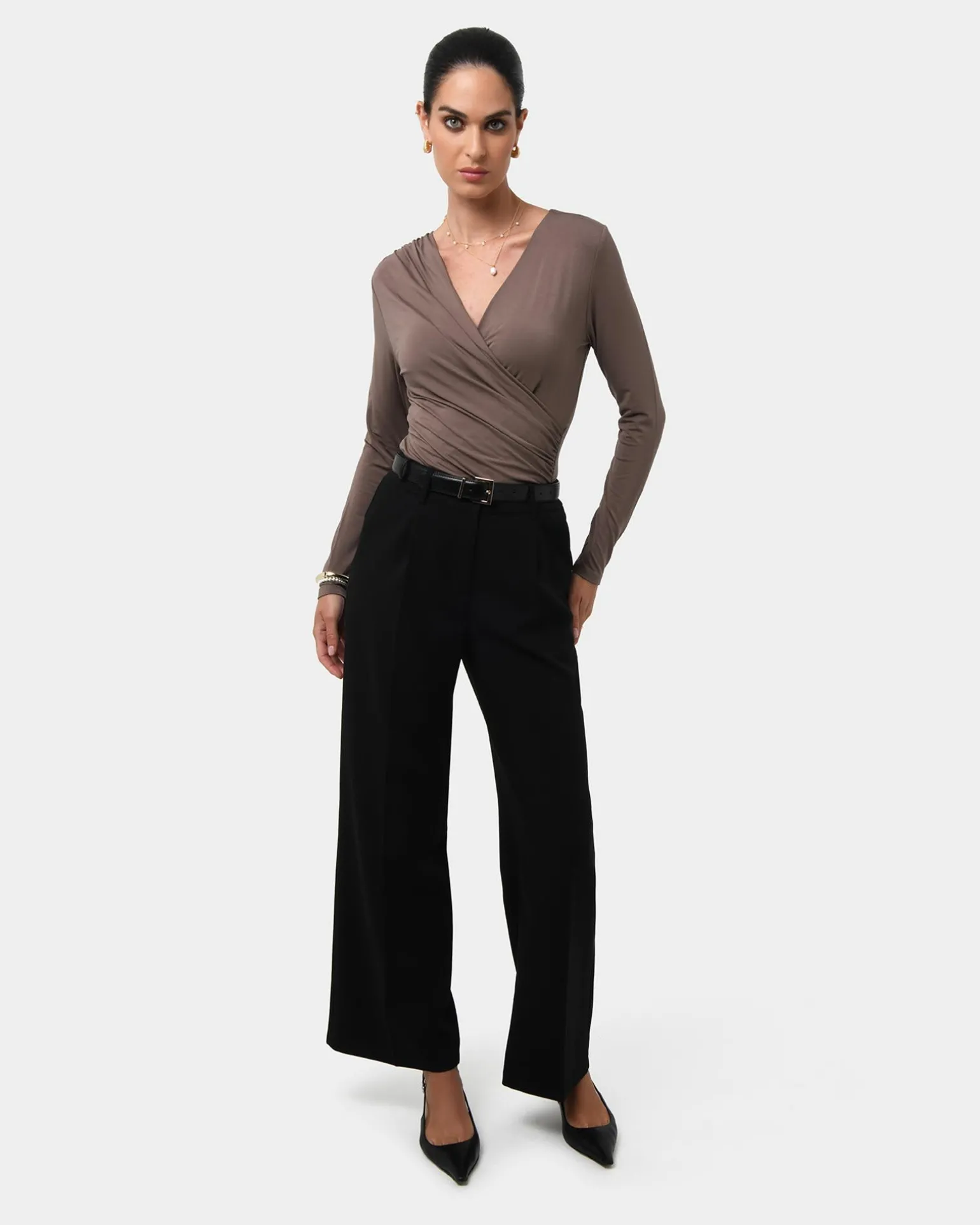 Tika Crossover Ruched Top