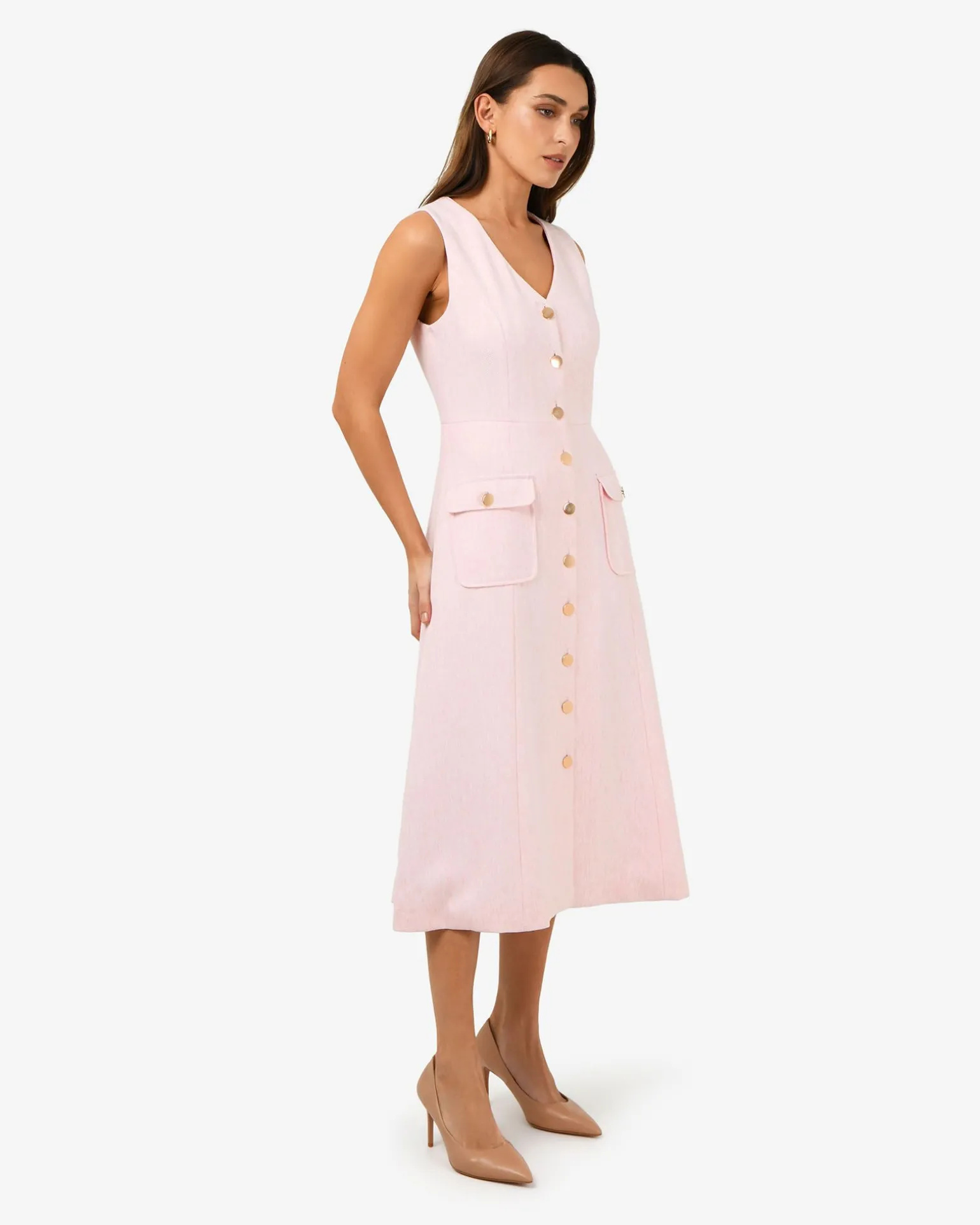 Valena Tweed Midi Dress