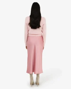Valeria A-line Satin Skirt