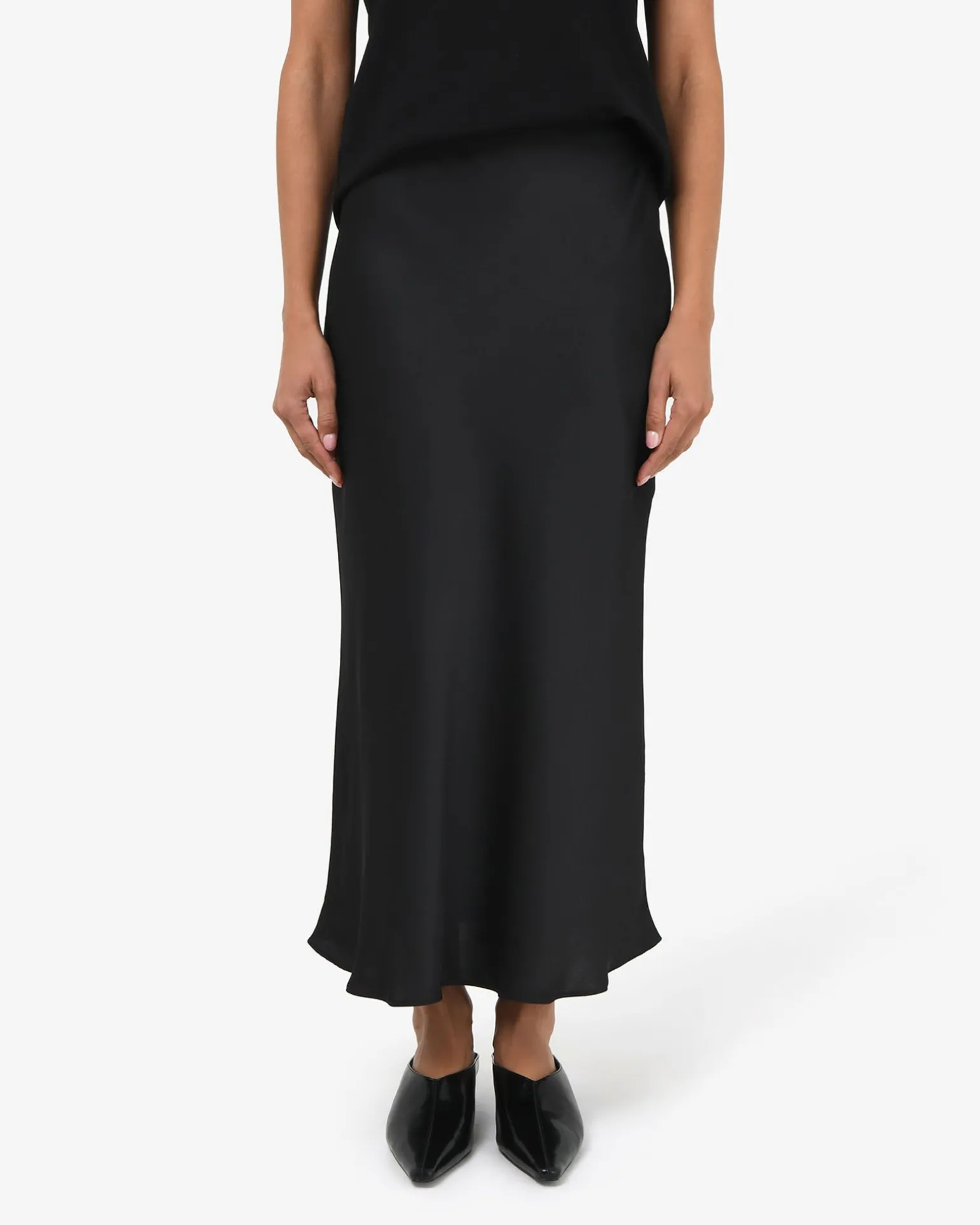 Valeria A-line Satin Skirt