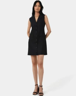 Valeria Buttoned Linen Dress