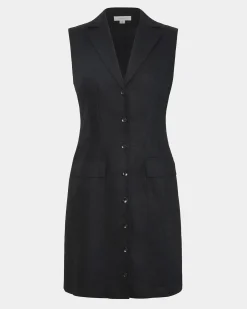 Valeria Buttoned Linen Dress