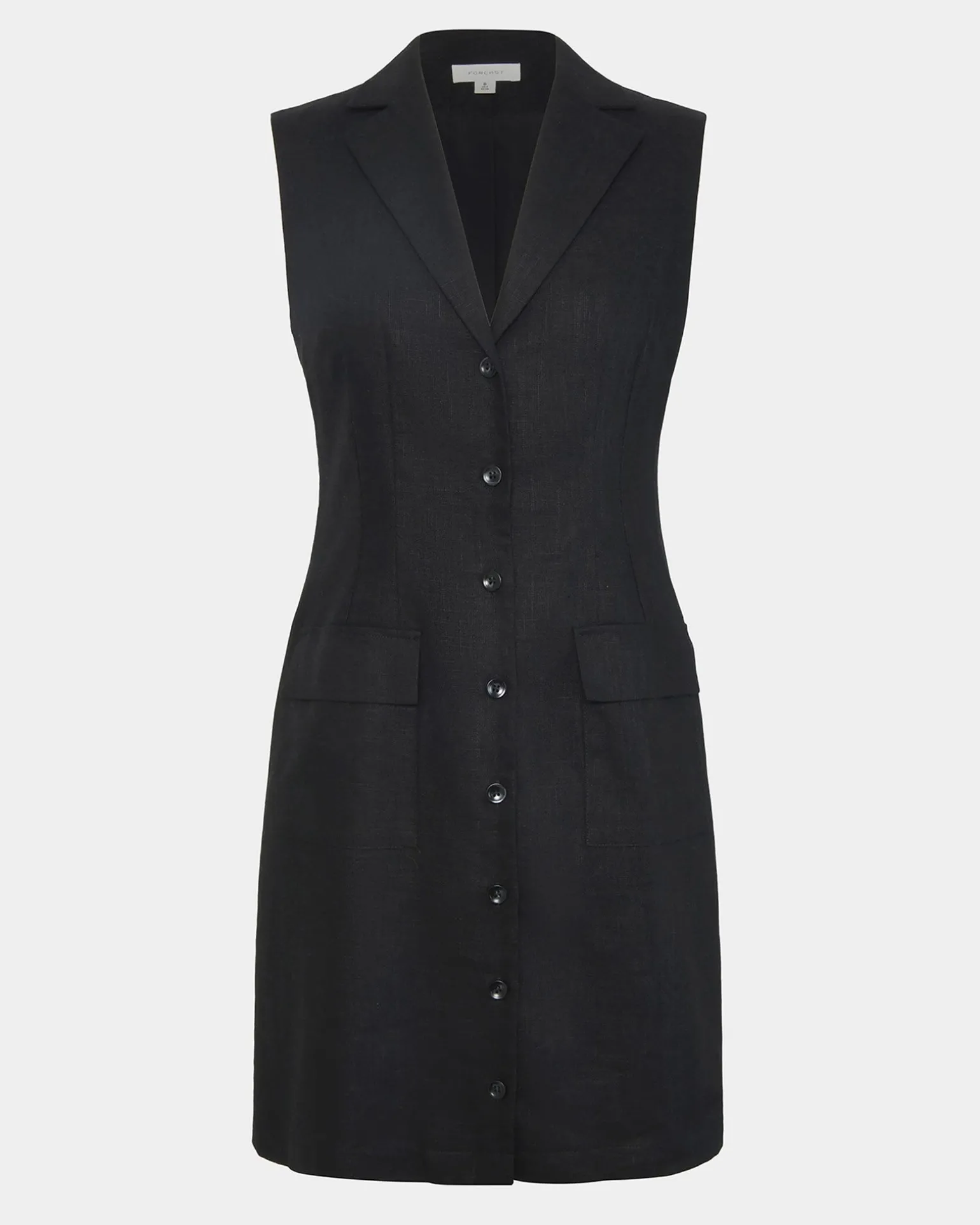 Valeria Buttoned Linen Dress