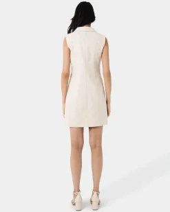 Valeria Buttoned Linen Dress
