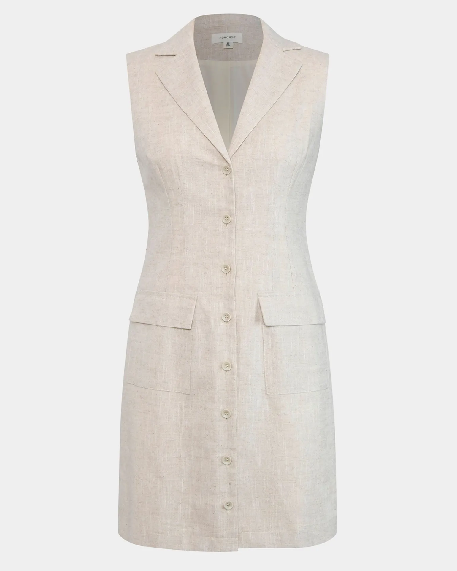 Valeria Buttoned Linen Dress