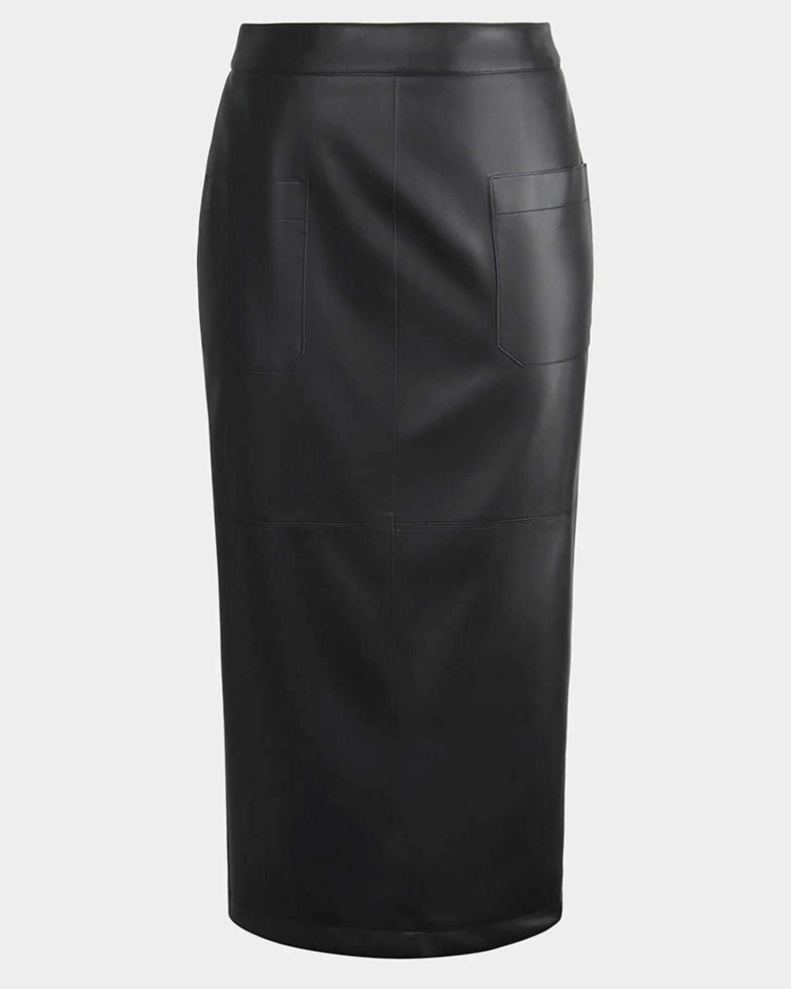 Vera Faux Leather Midi Skirt
