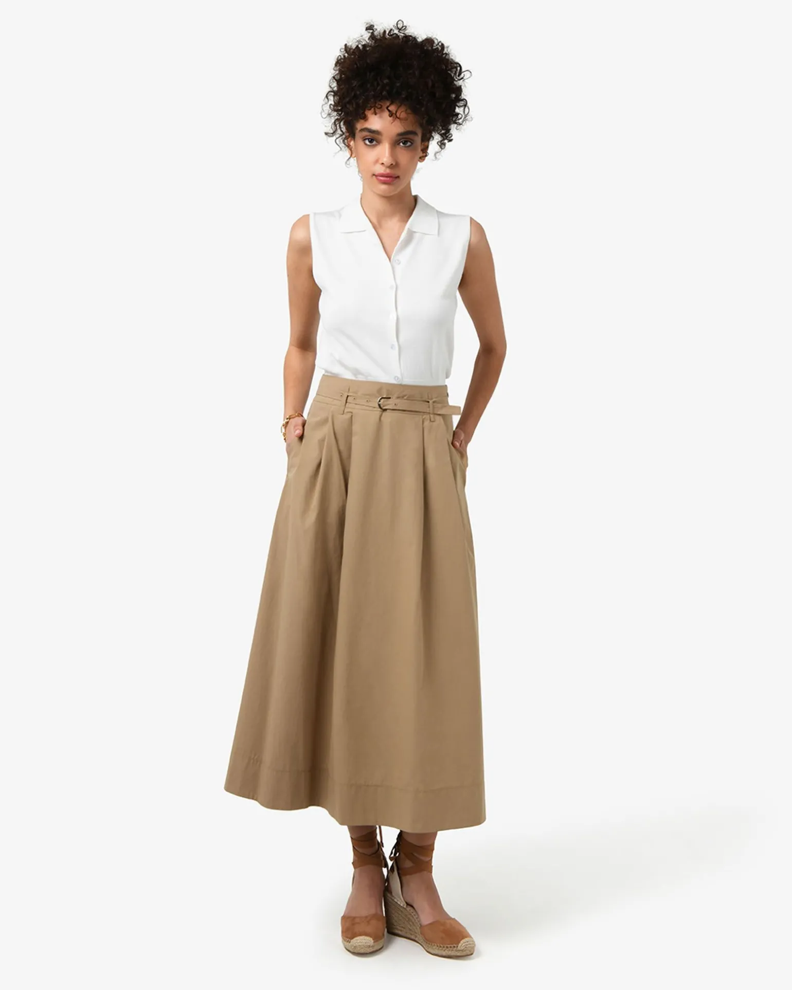 Willow Cotton Belted Skirt