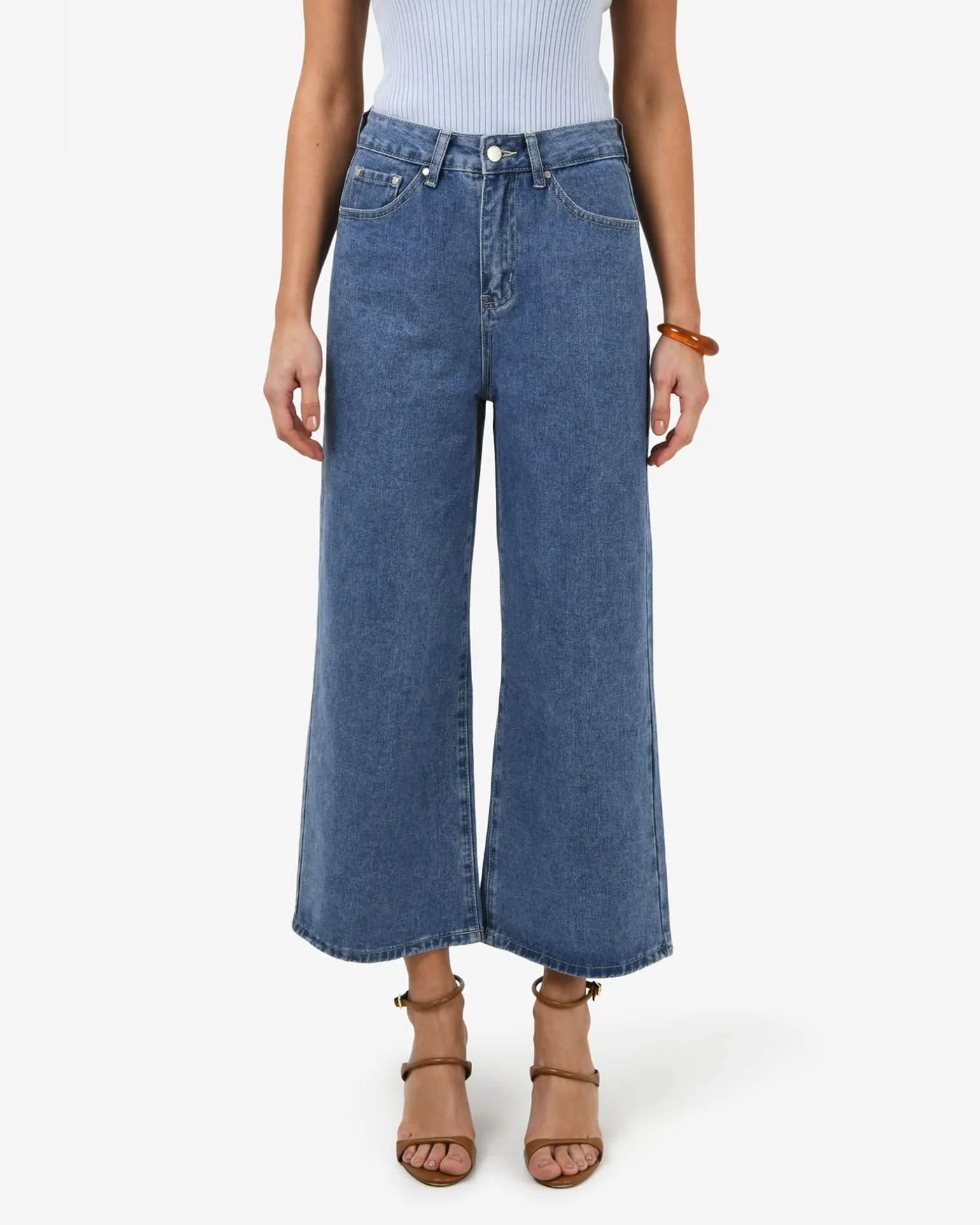 Windsor Cropped Wide Leg Jeans