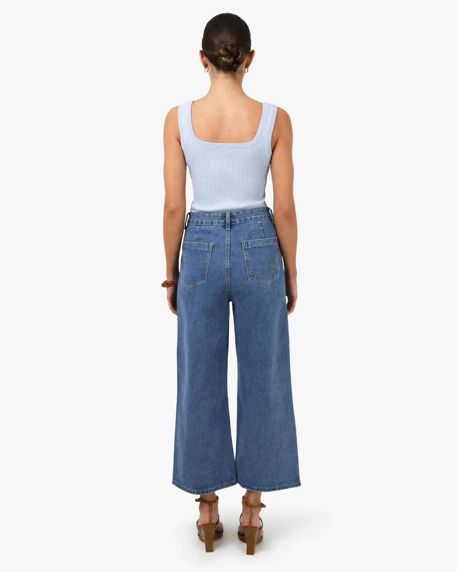 Windsor Cropped Wide Leg Jeans
