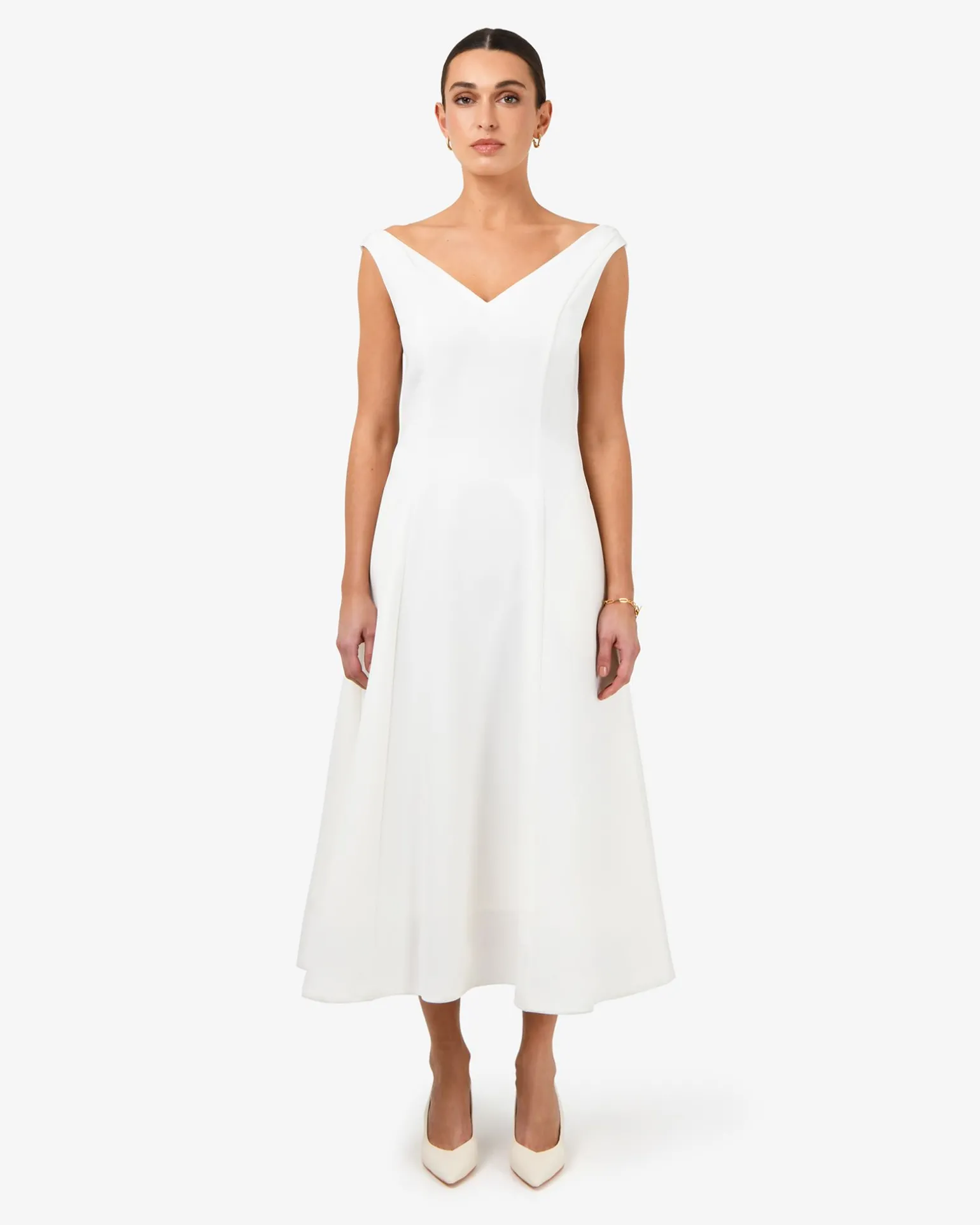 Yana V Neck Panel Dress