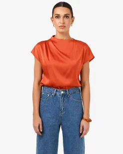 Zafina Pleated Draped Top