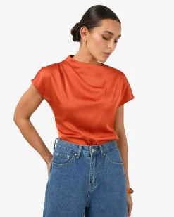 Zafina Pleated Draped Top