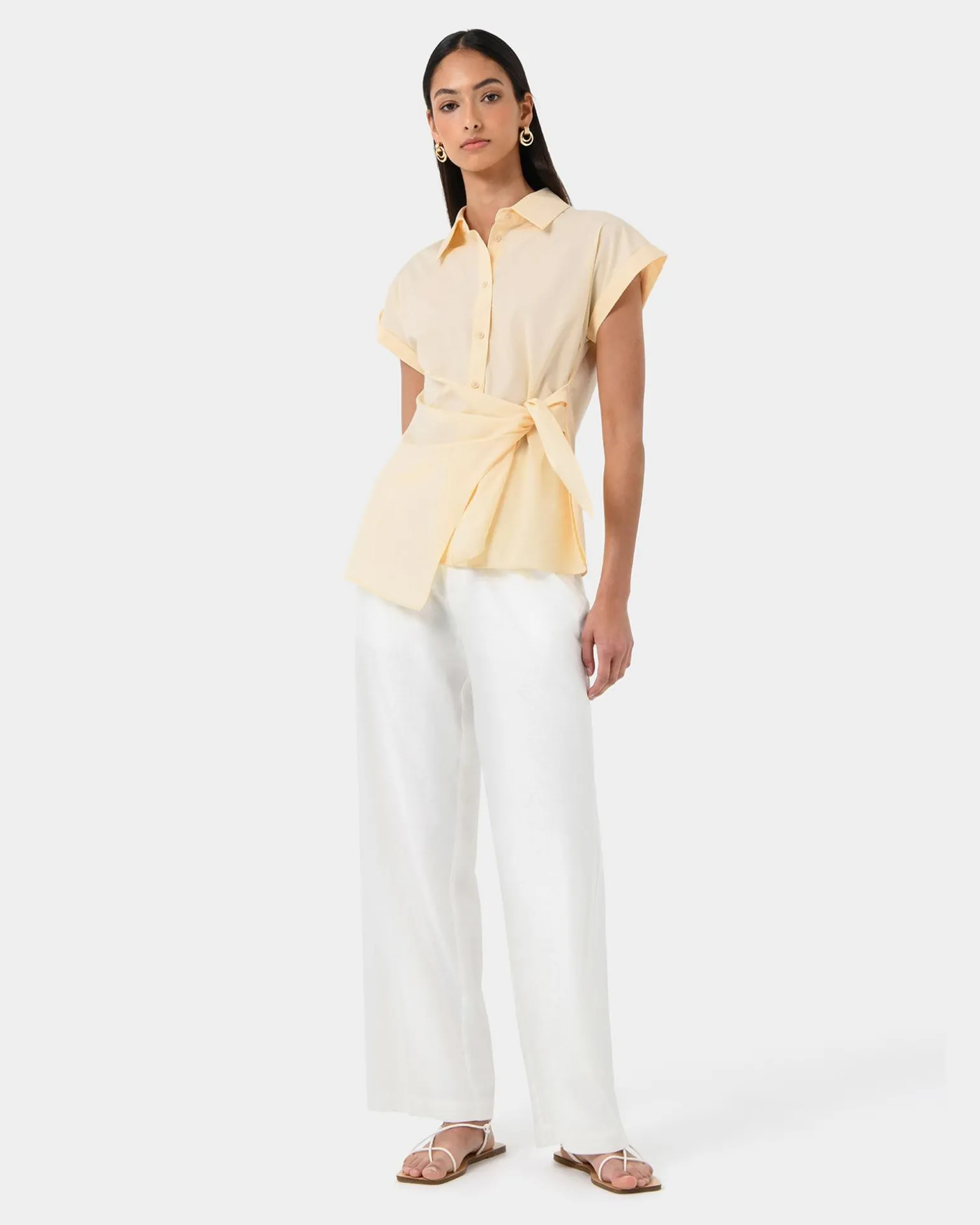 Zalia Tie Button Shirt