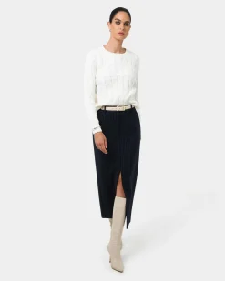 Zara Tailored Midi Skirt