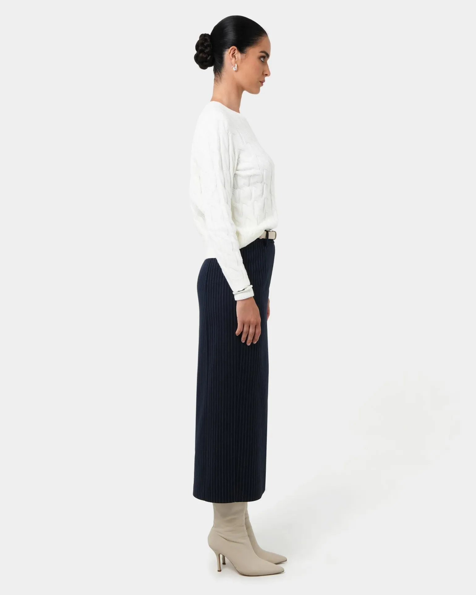 Zara Tailored Midi Skirt